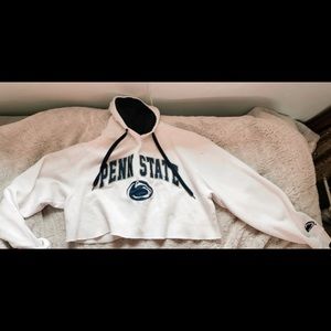 White Pen State cropped hoodie